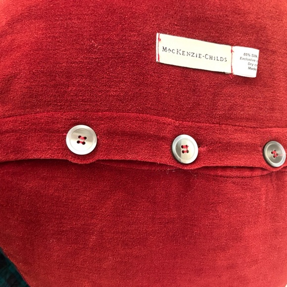 MacKenzie-Childs Red Accent Pillow - Picture 6 of 14